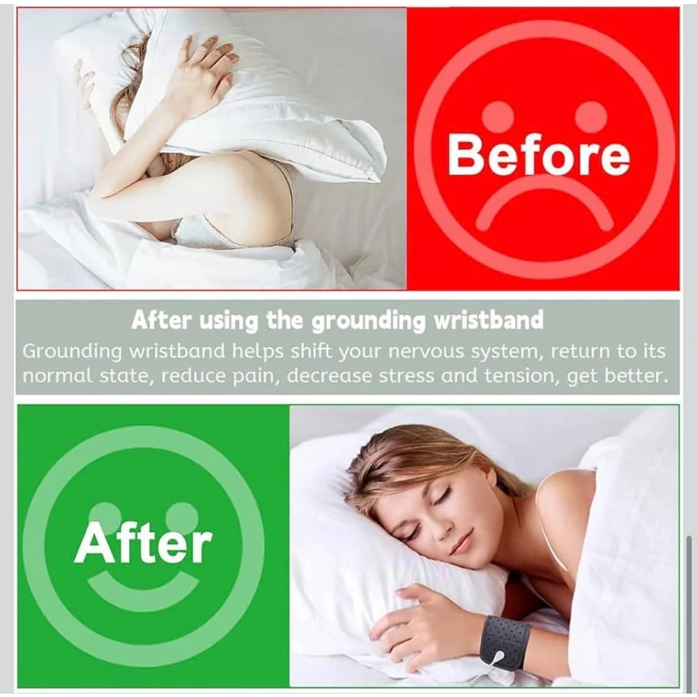 Unbranded Grounding Wrist Strap One Size Black White